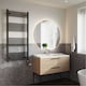 image 2 of Zennor - Black Electric Towel Rail H1400mm x W600mm Straight 700w Thermostatic WIFI