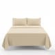 image 1 of Easy Care Flat Bed Sheet Polycotton Durable Low Maintenance Bedding | Cream | Double