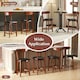 image 9 of COSTWAY Bar Stools Set of 2 Upholstered Kitchen Stools 60cm Brown