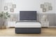 image 2 of Sloomy Manhattan Steel Plush Divan Bed Base 4 Drawers With 54 Inch Floor Standing Headboard | Grey | Steel | Super King | 1