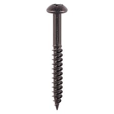 Timco - Blackjax Woodscrews - PZ - Round - Black Organic (Size 10 x 1 1/2 - 200 Pieces)