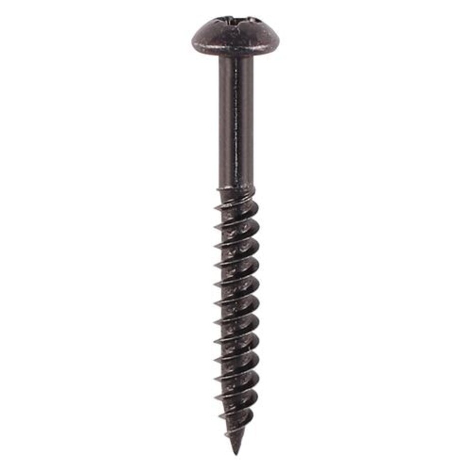 image 1 of Timco - Blackjax Woodscrews - PZ - Round - Black Organic (Size 10 x 1 1/2 - 200 Pieces)