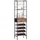 image 1 of HOMCOM Wine Bar Cabinet 16-Bottle Wine Rack Rustic Brown