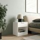 image 6 of 1-Drawer Bedside Table with Storage Grey | Cedar Grey / Set of 1