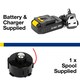 image 3 of Skotek 20V Cordless Strimmer,1 Spool, 1 Battery & 1 Charger | Blue | Blue | 1