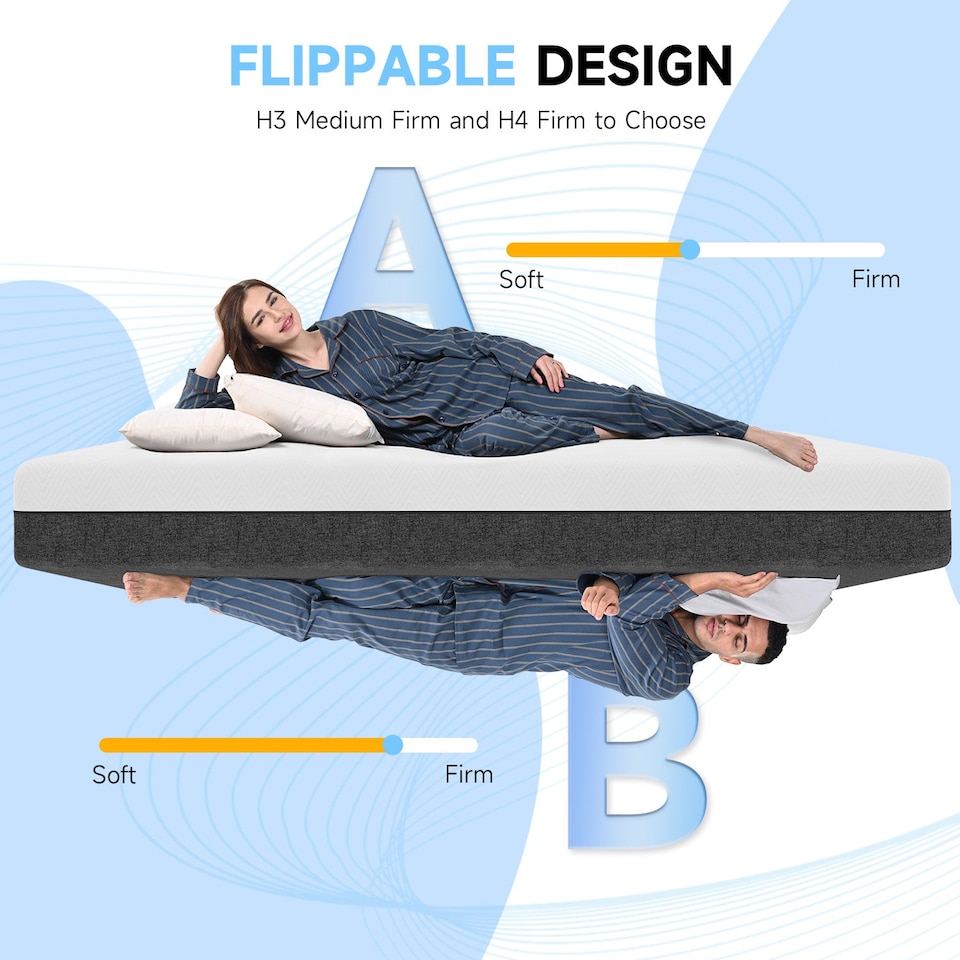 image 1 of Rattantree Memory Foam Mattress Medium Firm Breathable Gel Top,25CM