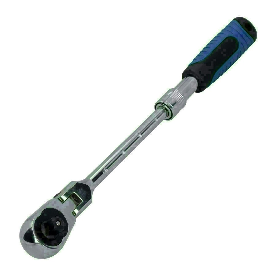 image 1 of 3/8in Drive Telescopic Flexi Head Ratchet 72 Teeth Quick Release 250 - 350mm