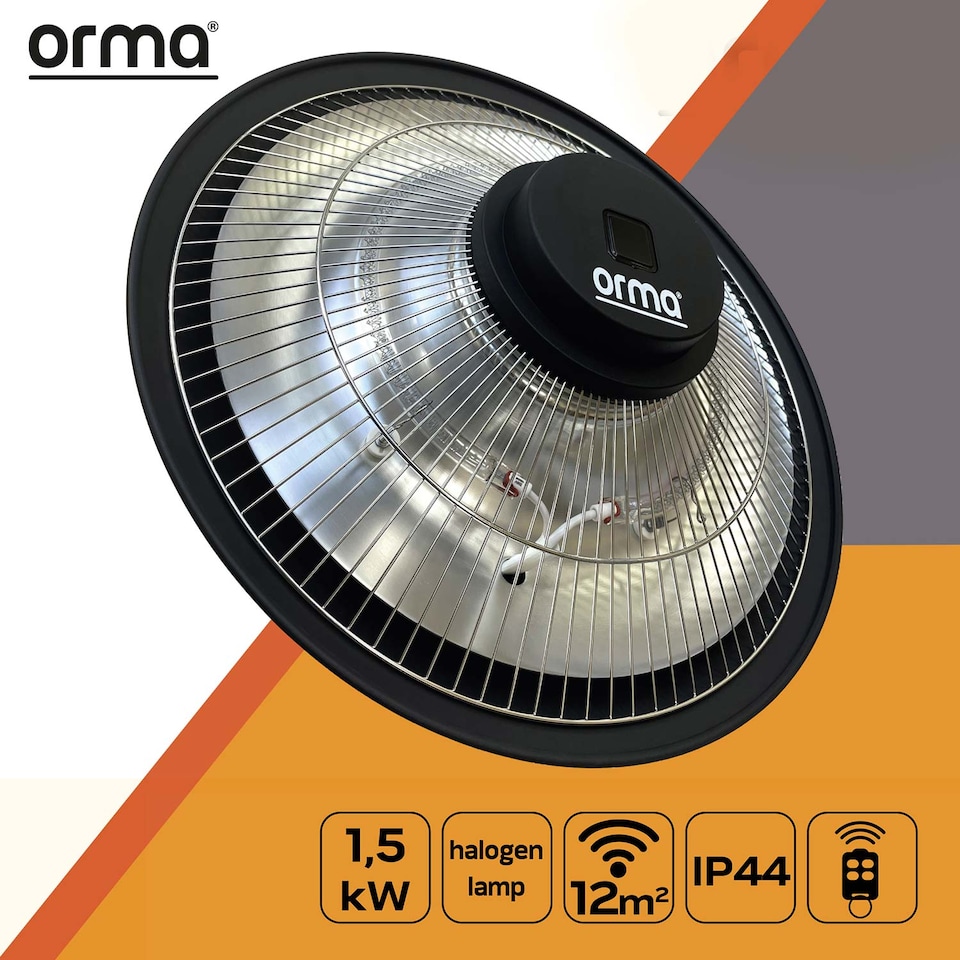 image 1 of VFM e-Store Deluxe Ceiling Mounted Heater - 1500W Infrared Patio Gazebo Lamp