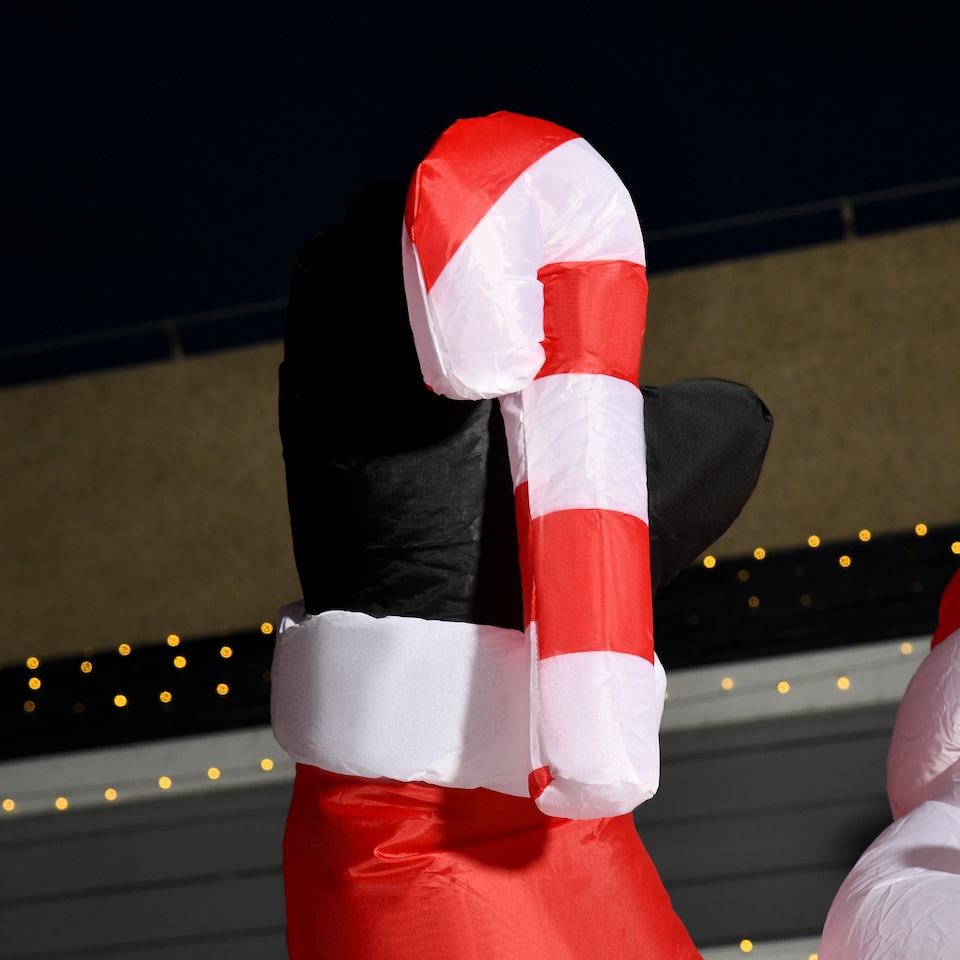 image 1 of HOMCOM Inflatable Christmas Santa Claus Air Blown Decoration Yard for Lawn