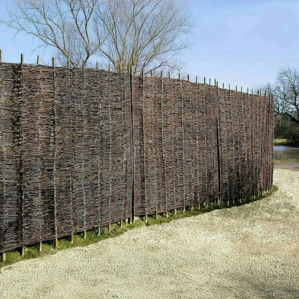image 1 of Willow Hurdle Fence Panel Premium Weave Woven Screening 6ft x 4ft