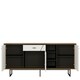 image 2 of Brolo 3 Door 1 Drawer Wide Sideboard With the Walnut and Dark Panel Finish
