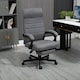 image 2 of Vinsetto Office Chair, Computer Desk Chair, Fabric Swivel Chair with Adjustable Height and Rolling Wheels for Home Office Work Study, Grey