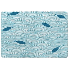 Waves & Fish (Rug) Blue | XL: 160x230cm