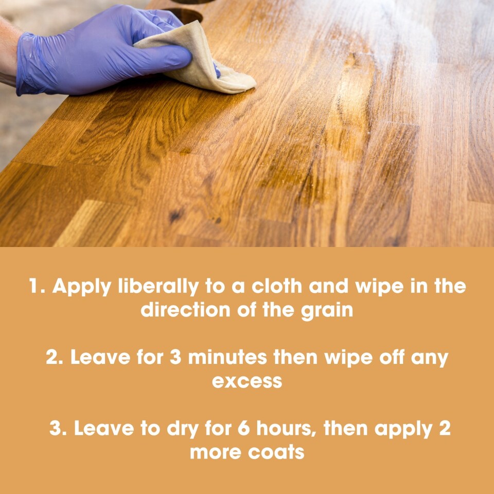 image 1 of Worktop Oil 250ml - Food Safe, Quick Drying Worktop Oil for All Wooden Worktops & Kitchen Utensils