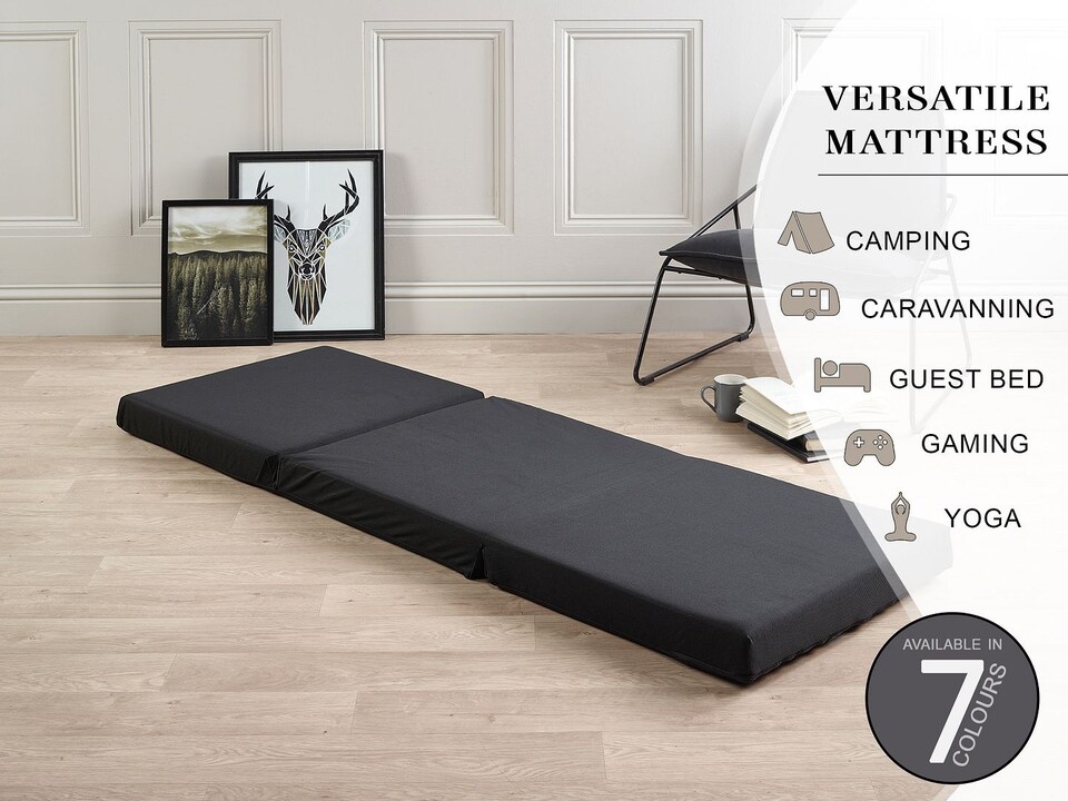 image 1 of Kids Futon Mattress 190 x 63cm | Foldable Floor Bed for Sleepovers