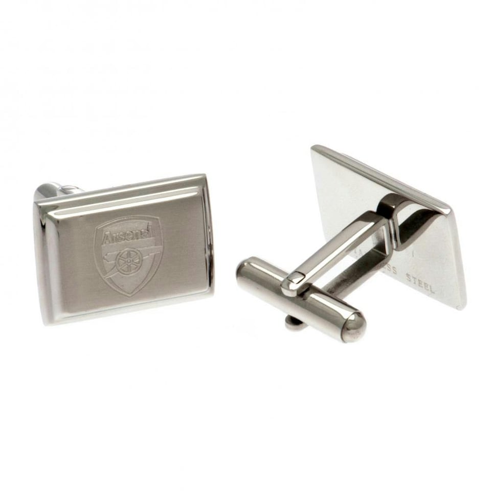 image 1 of Arsenal FC Tie Slide And Cufflink Set - Silver - One Size