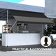 image 8 of Outsunny 3 x 1.5 m Retractable patio  Awning Floor-to-ceiling shade, Black Black
