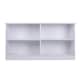 image 1 of Living and Home Sideboard Cabinet with Open Shelves, White