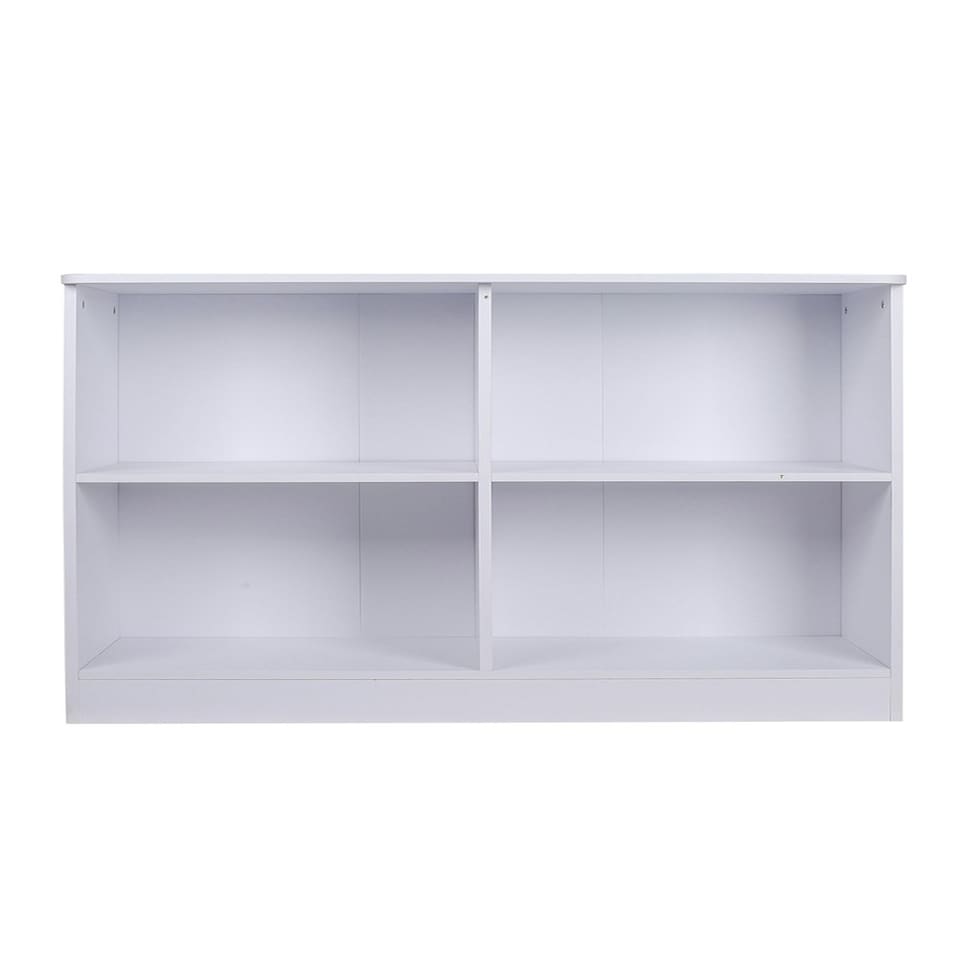 image 1 of Living and Home Sideboard Cabinet with Open Shelves, White