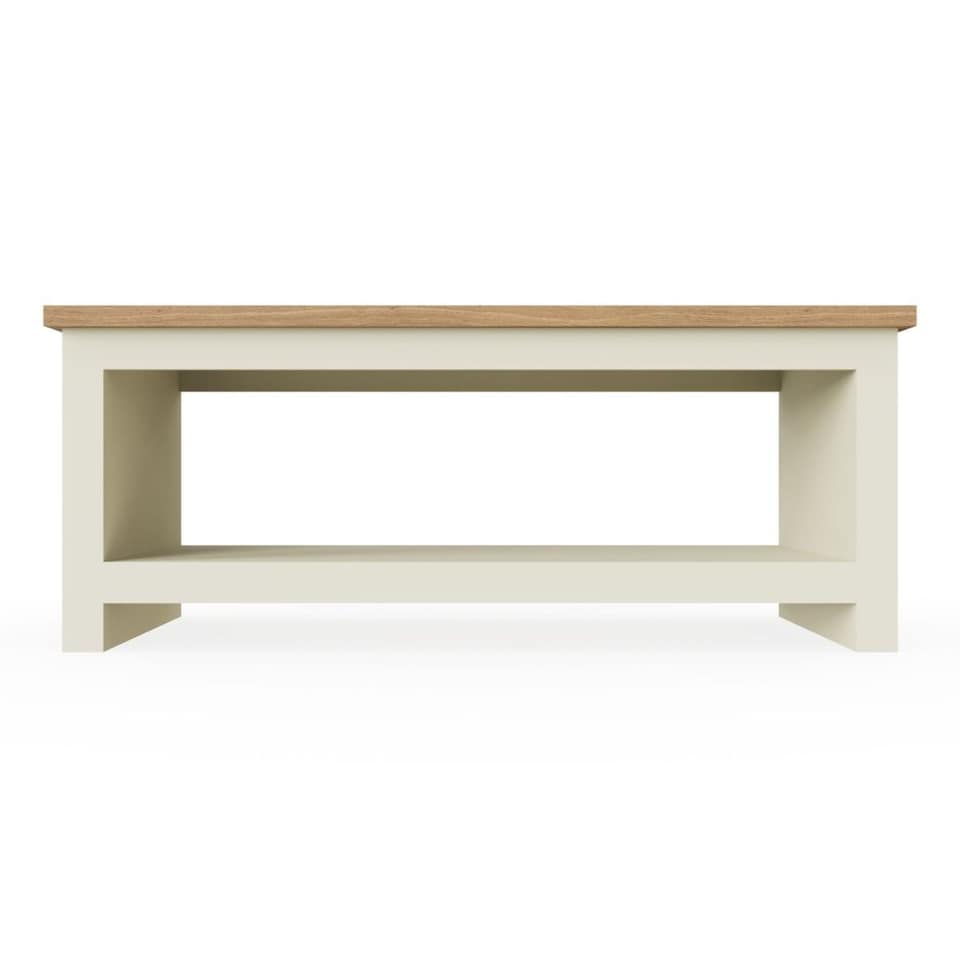 image 1 of Lisbon Coffee Table Cream & Oak Effect Top