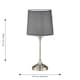 image 5 of Set of 2 Chester - Brushed Nickel Lamps | Chrome | Grey | Large | 2