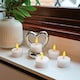 image 2 of Auraglow Set of Flickering Flame LED Tea Lights | White