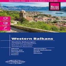 Western Balkans Map 1:725,000 Sheet Map, Folded Book