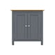 image 5 of Taberno Oak 2 Door Compact Sideboard Graphite Blue Blue
