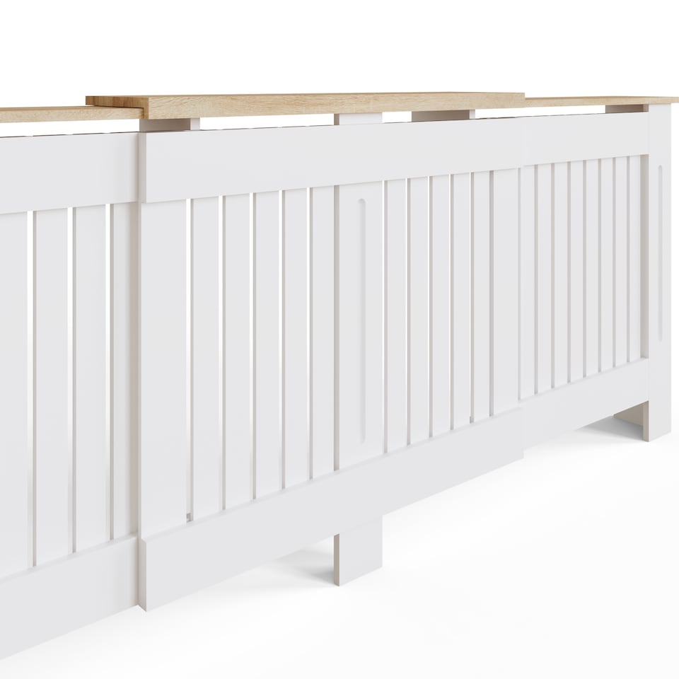 image 1 of Longslow Adjustable Radiator Cover | White | White