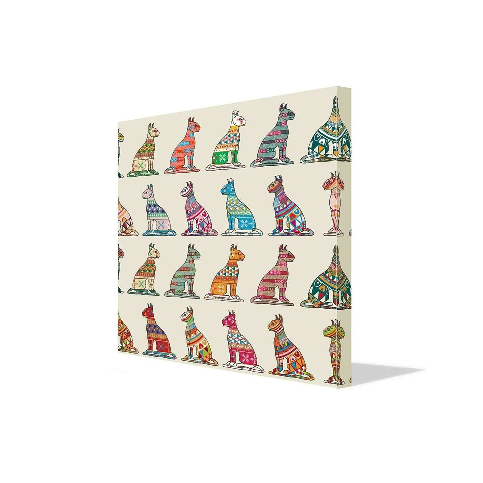 image 1 of Cats of egypt (Canvas Print) 91cm x 91cm