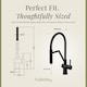 image 6 of Rana Kitchen Mono Mixer Tap - Spout Single Lever Matt Black | Black | Matt Black | 1