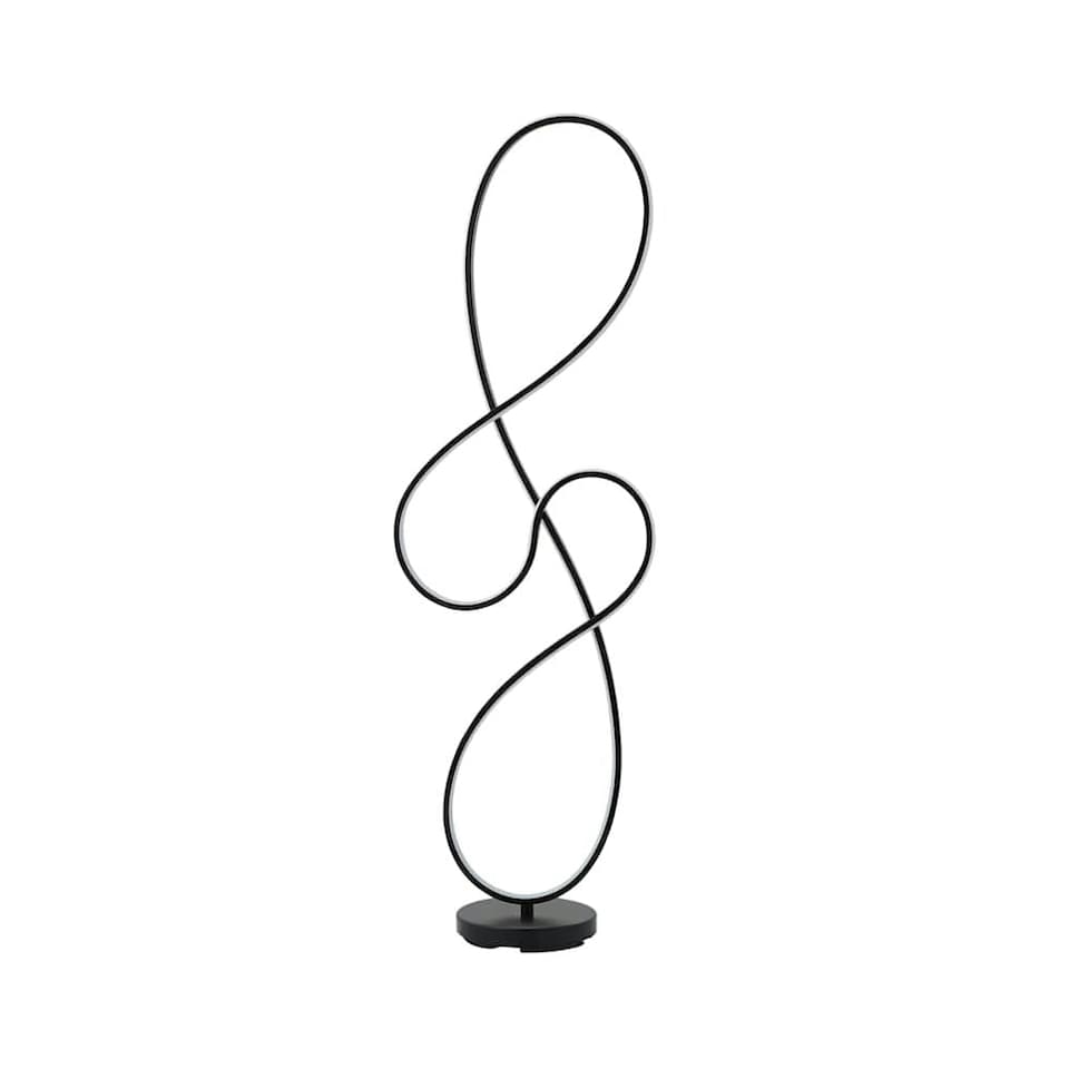 image 1 of ValueLights Infinity Black Swirl Integrated LED Floor Lamp | Black