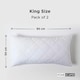 image 2 of Homescapes King Size Quilted Pillow Protector - Pack of 2 | White | King