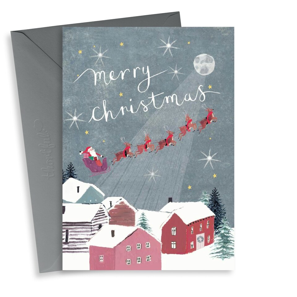 image 1 of Classic Santa Sleigh Christmas Card