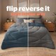 image 7 of Silentnight Coverless Duvet and Pillowcase Set, Washed Effect, Reversible - Blue Charcoal | Blue | Charcoal Reverse