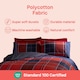 image 7 of Argyle Design Tartan Polycotton Duvet Set With Pillowcase | Red | 1