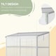 image 6 of Outsunny 4x2ft 3-Tier Greenhouse Outdoor Plant Grow Aluminium Frame w/ Roof Door