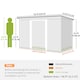 image 7 of Outsunny 9 x 4FT Metal Garden Storage Shed w/ 2 Door, Light Green | Green