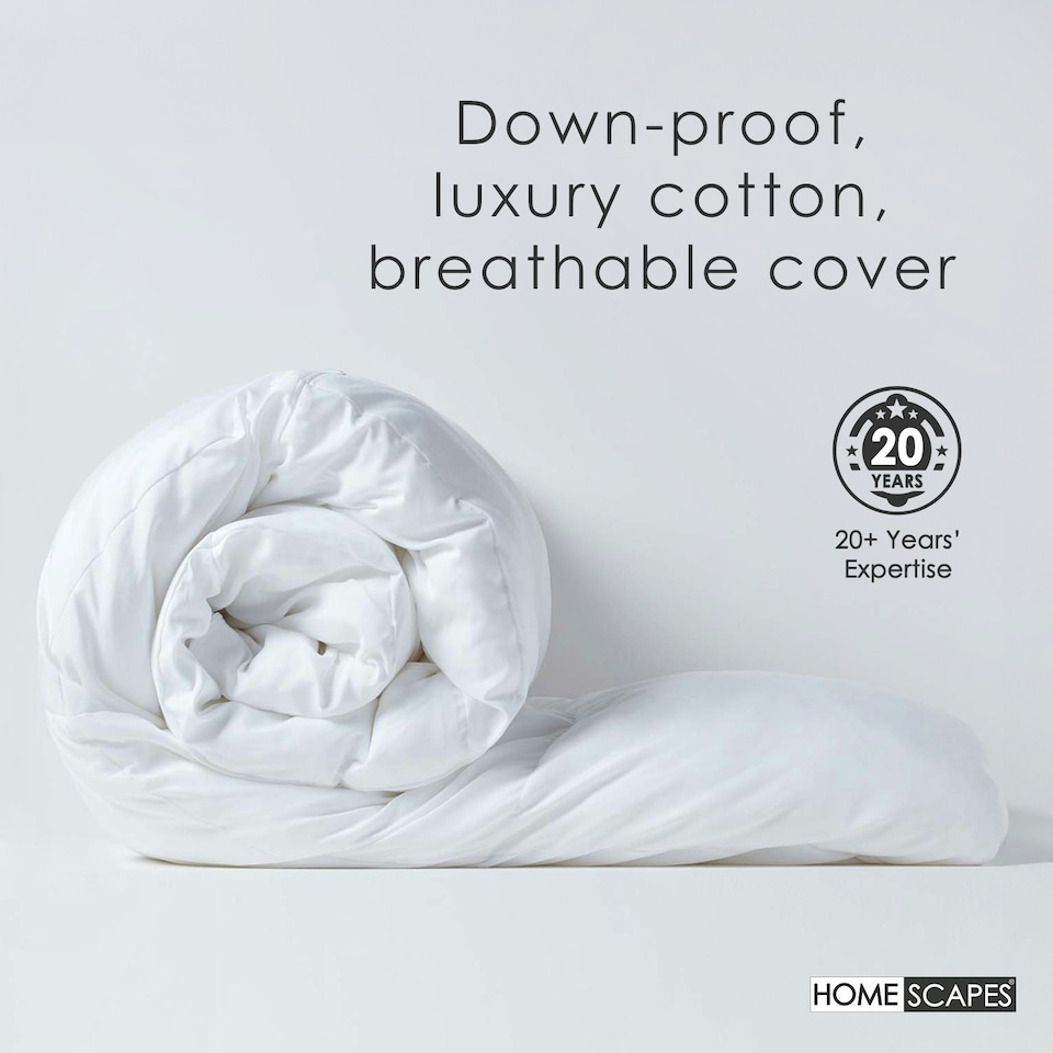 image 1 of Homescapes Duck Feather and Down All Season Duvet, King