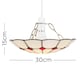 image 5 of ValueLights Cortez Red Ceiling Pendant Shade | Cream