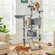image 2 of Yaheetech 146 cm Multilevel Indoor Cat Tree Tower for Kittens Light Grey