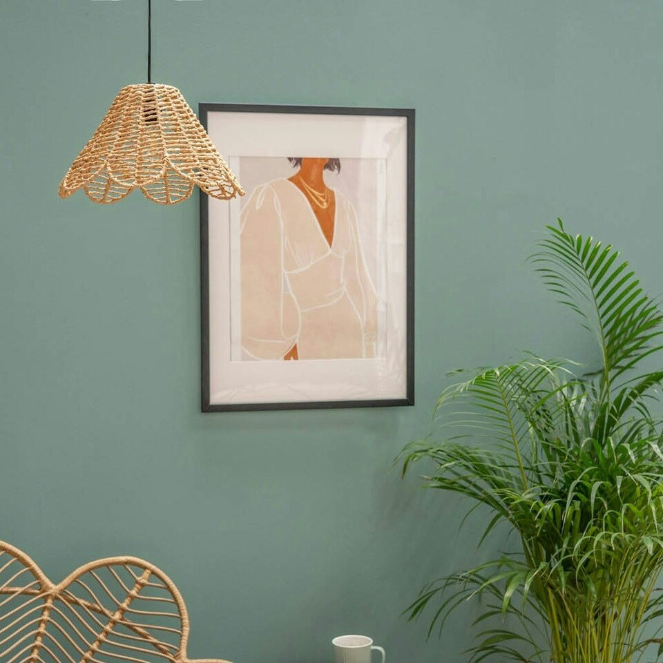 image 1 of ValueLights Vine Natural Rattan Flower Ceiling Pendant Shade
