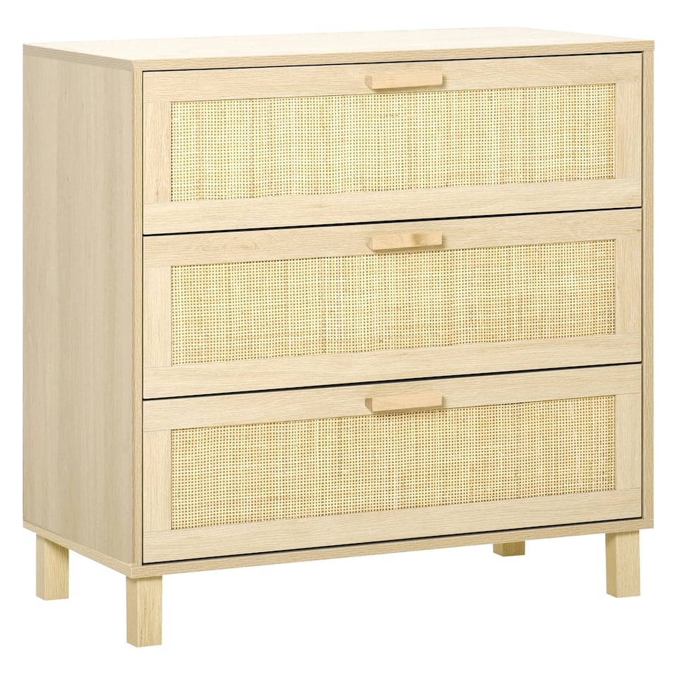 image 1 of HOMCOM 3 Drawer Cabinet Storage Cupboard Sideboard Organiser Living Room
