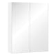 image 1 of HOMCOM Mirror Cabinet Wall Mount Storage Organizer Door Shelf