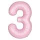 image 1 of Matte Lovely Pink Number 3 Helium Foil Giant Balloon 86cm / 34 in