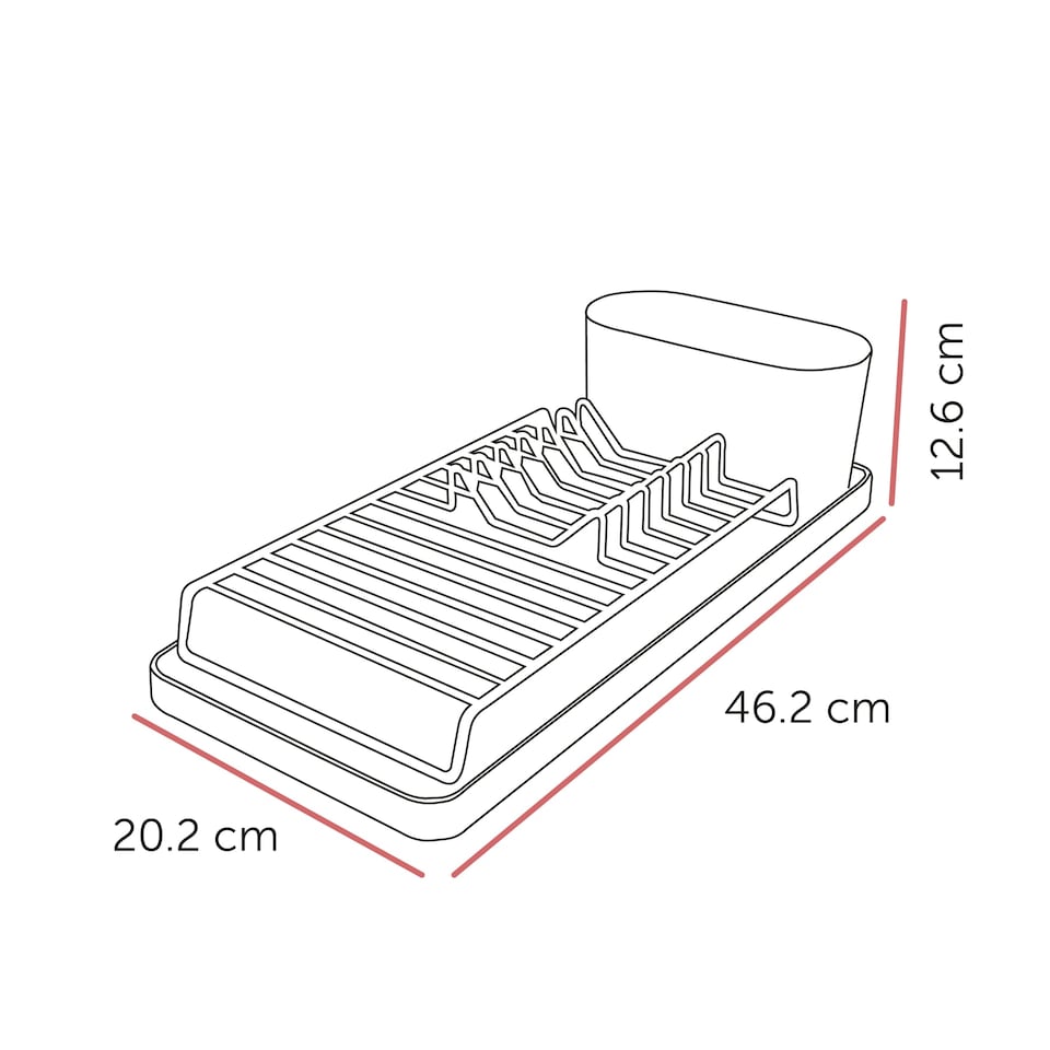 image 1 of ReBorn Recycled Compact Draining Rack | Grey | Dark Grey