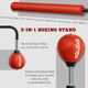 image 6 of SPORTNOW Boxing Bag, Freestanding Punching Bag with Reflex Bar, Speed Balls Red