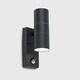 image 3 of ValueLights Black Outdoor Up Down IP44 Rated Wall Light PIR Motion Sensor Detector