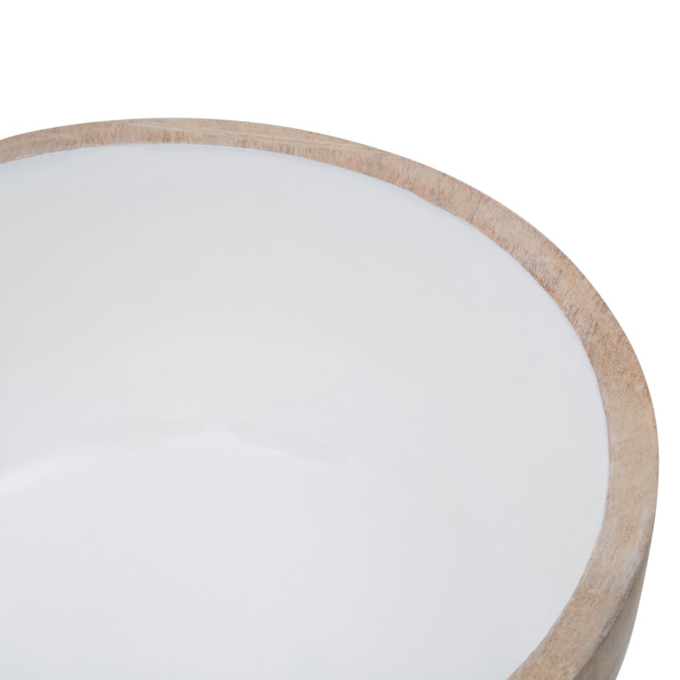 image 1 of Kara Mango Wood Round Serving Bowl