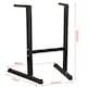 image 3 of Yaheetech Heavy Duty Home Gym Dip Station Stand Black